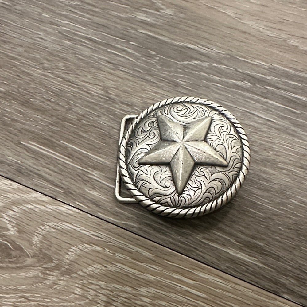 Silver Star Belt Buckle
